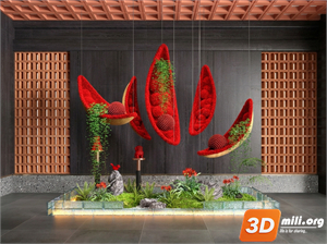 Lobby Decoration Skp Files 